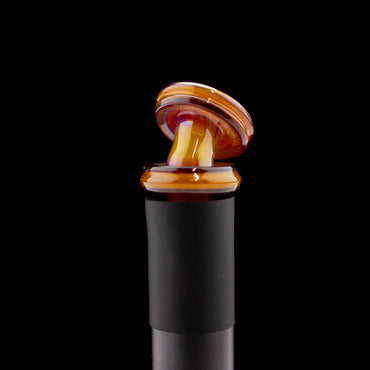 Slate Glass Amber Purple over Canary Kickback Pivot Tip #SLA218 - Planet Caravan