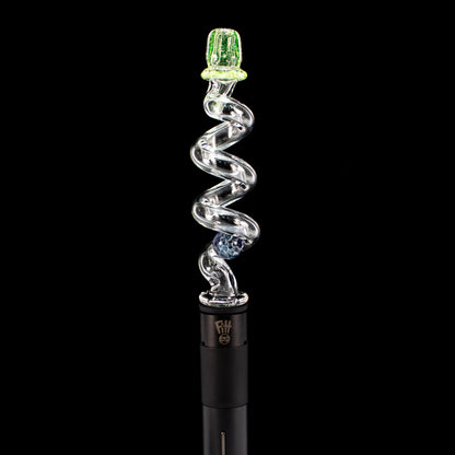 Sno Glass Opal Marble Coil Pivot Tip #SNO07 - Planet Caravan
