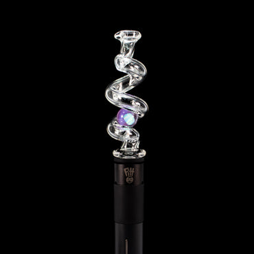 Sno Glass Opal Marble Coil Pivot Tip #SNO08 - Planet Caravan