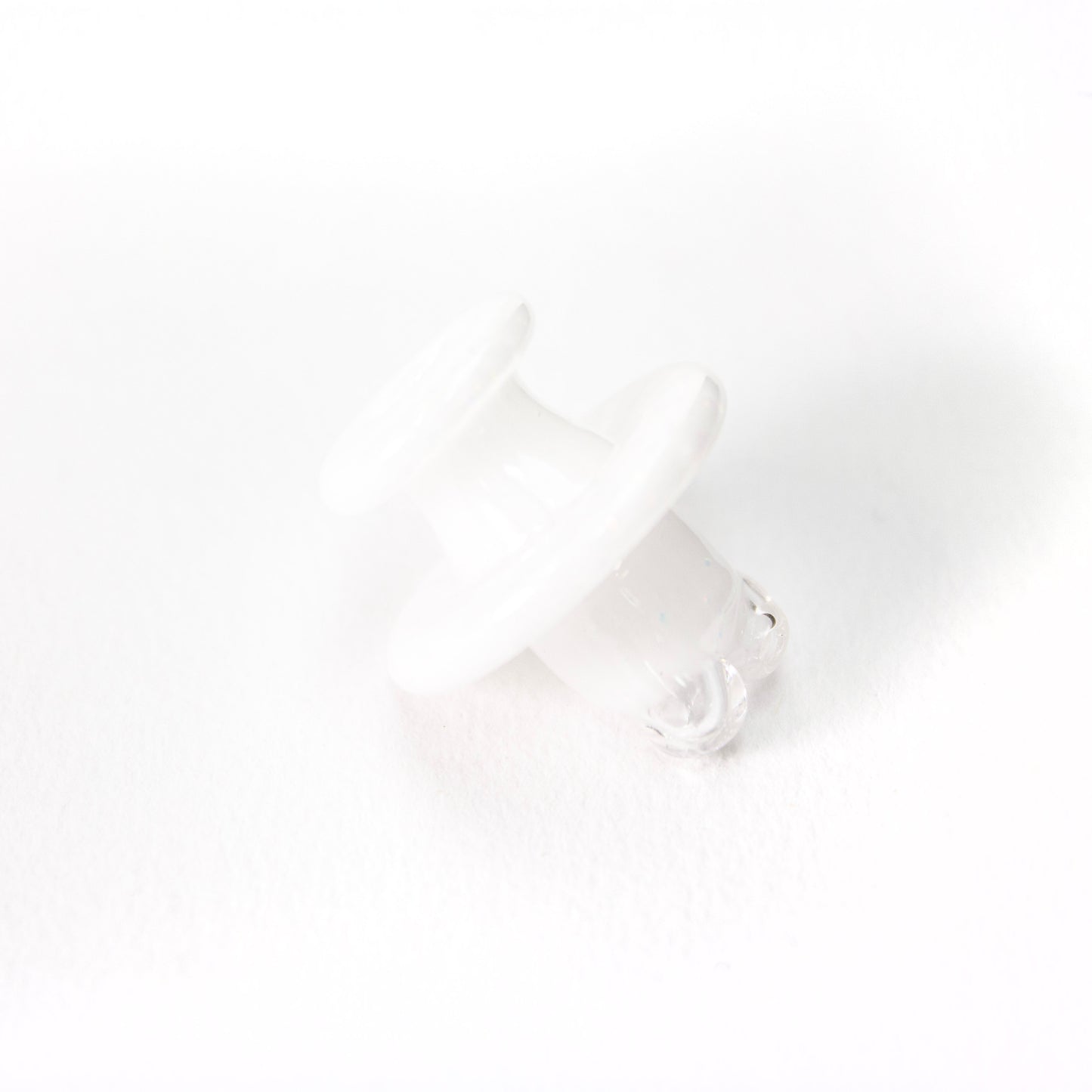 Sandalz Glass White Crushed Opal 3DXL Spinner Cap #SAN111 - Planet Caravan
