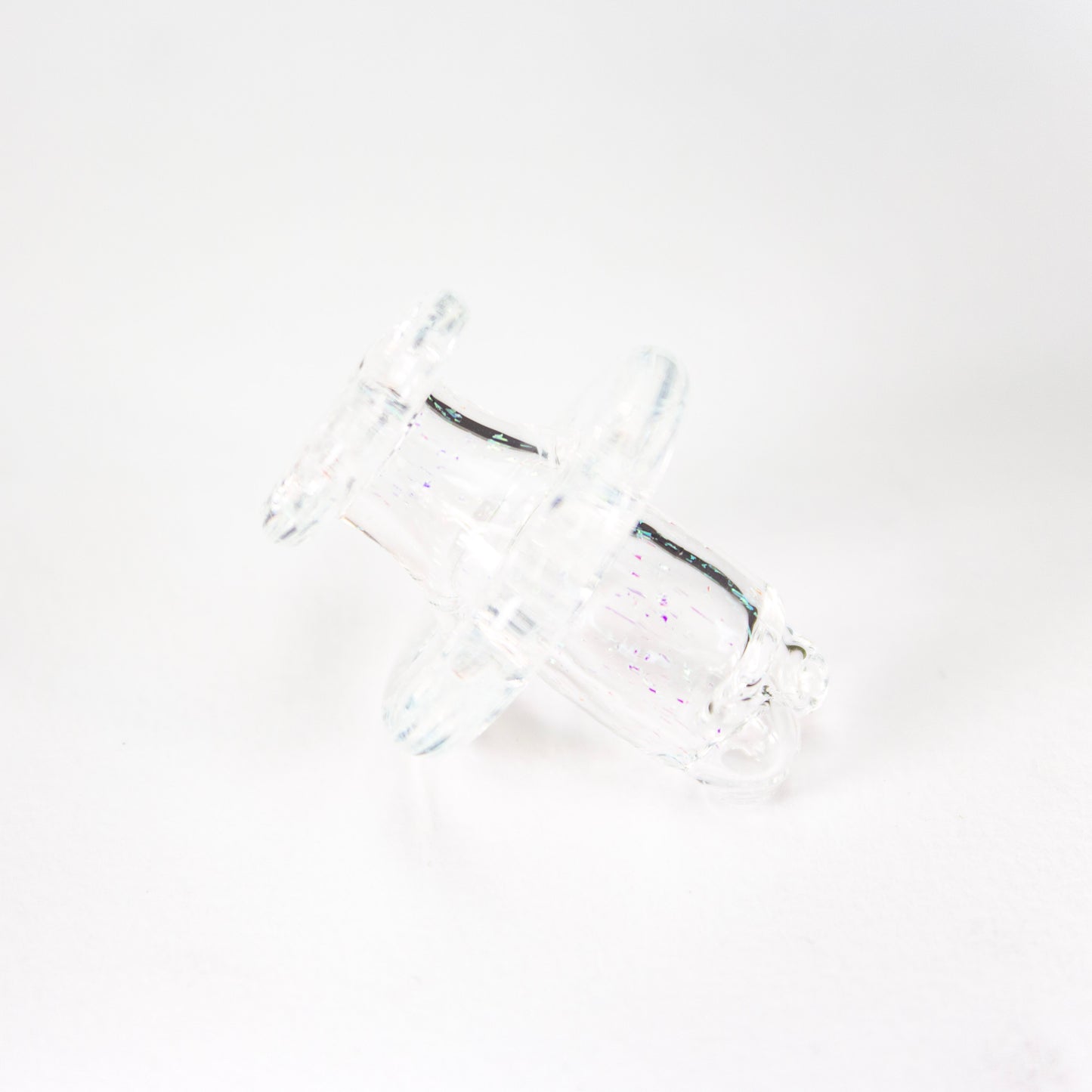 Sandalz Glass Clear with Green Dichro 3DXL Spinner Cap #SAN104 - Planet Caravan