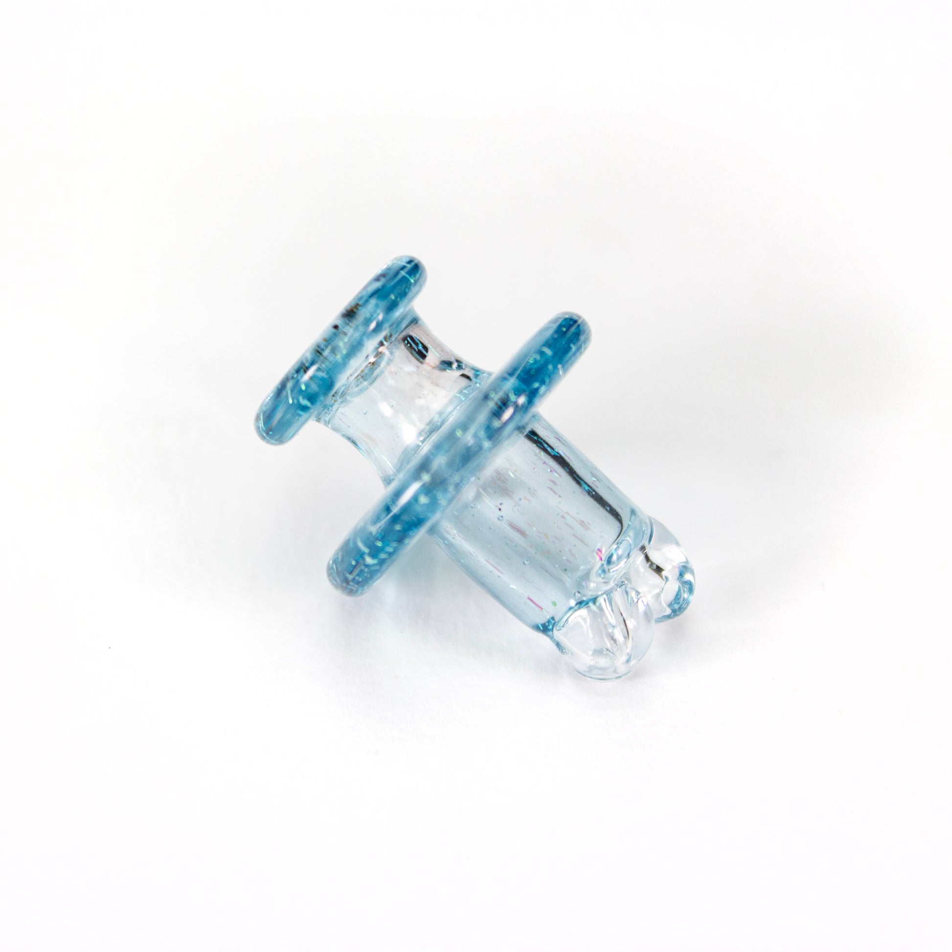 Sandalz Glass Transparet Blue with Green Dichro 3DXL Spinner Cap #SAN105 - Planet Caravan
