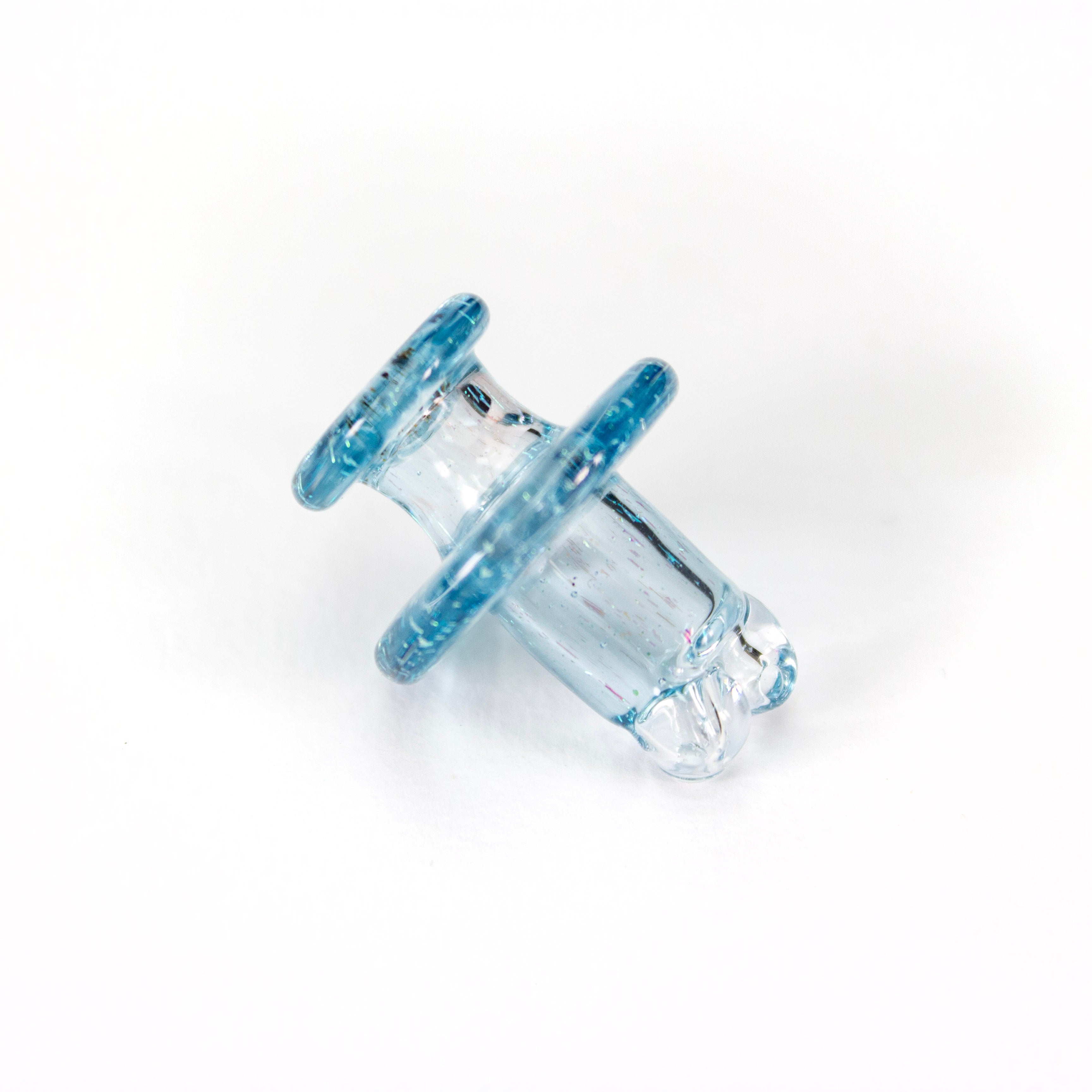 Sandalz Glass Transparet Blue with Green Dichro 3DXL Spinner Cap #SAN105 - Planet Caravan