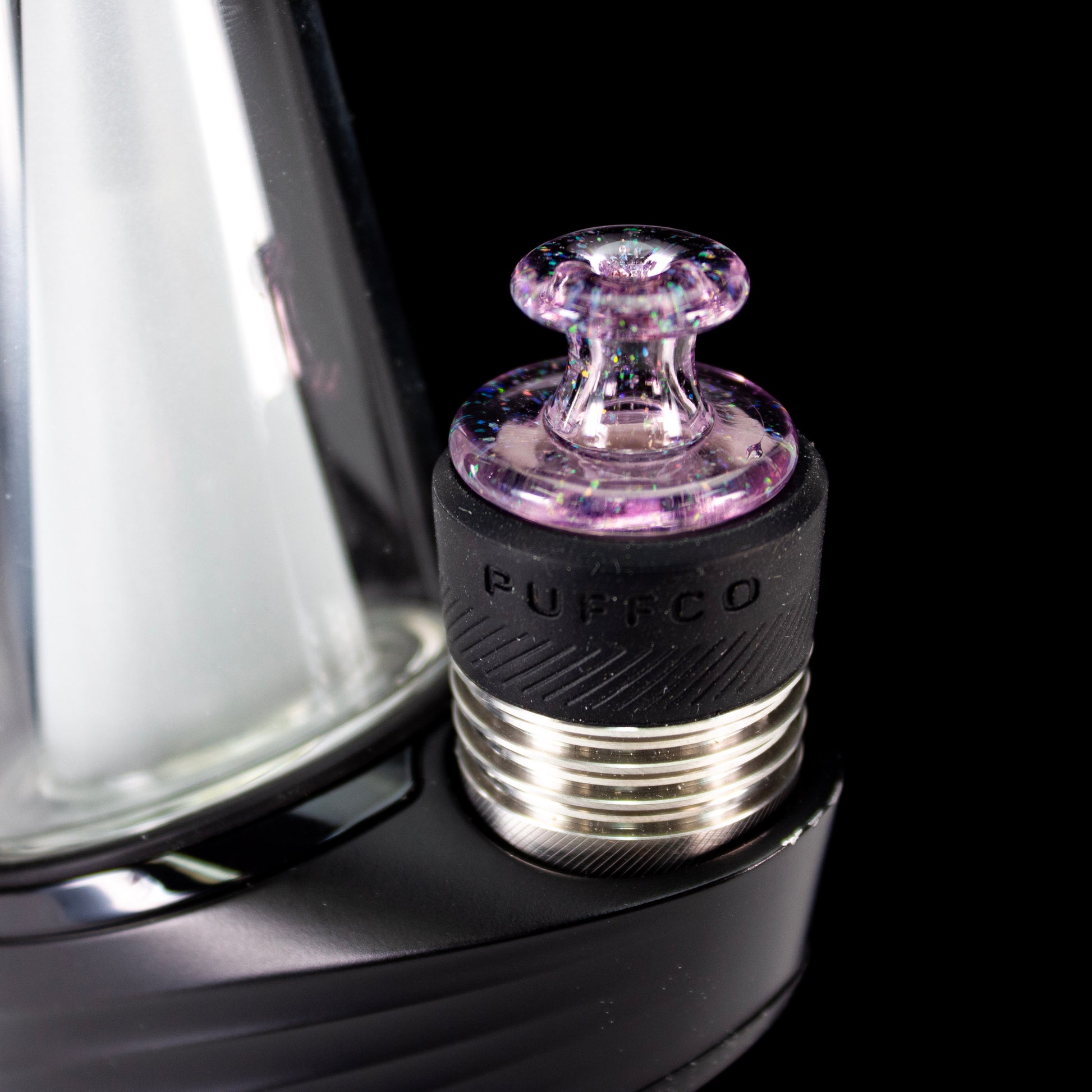Sandalz Glass Transparent Purple Crushed Opal 3DXL Spinner Cap #SAN110 - Planet Caravan