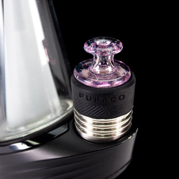 Sandalz Glass Transparent Purple Crushed Opal 3DXL Spinner Cap #SAN110 - Planet Caravan