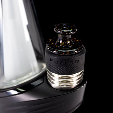 Sandalz Glass Black with Gold Dichro 3DXL Spinner Cap #SAN102 - Planet Caravan