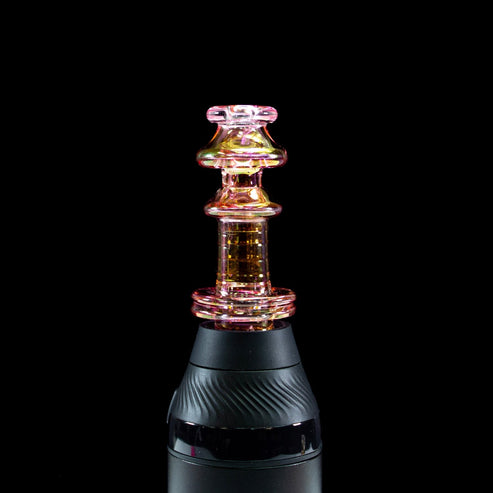 Slate Glass Slate Glass | Gold Fumed Lighthouse Core Tip SLA33 Heady Proxy Attachments | Planet Caravan