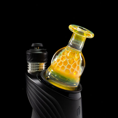 Catfish Glass Fumed Lip Honeycomb Dry Top CAF23 Vaporizer Attachments | Planet Caravan