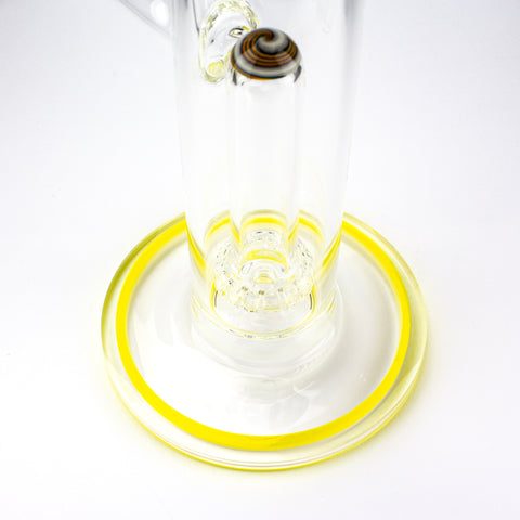 Toro Glass Yellow Accent Circ/13 Arm Tube with Reversal Caps - Planet Caravan