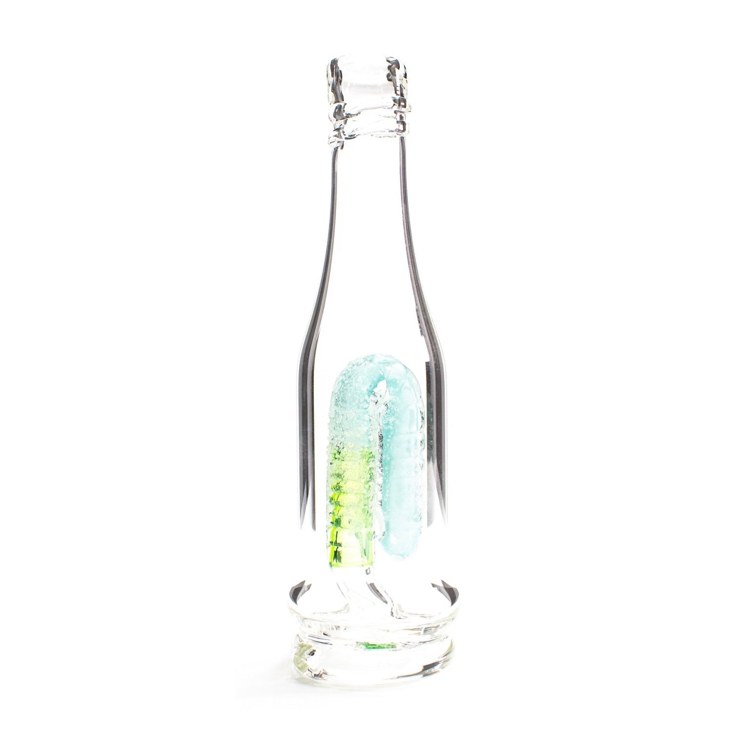 Emperial 1 Glass Emperial 1 Glass - Green & Aqua Candy Bottle Peak Top EMP459 Vaporizer Attachments | Planet Caravan