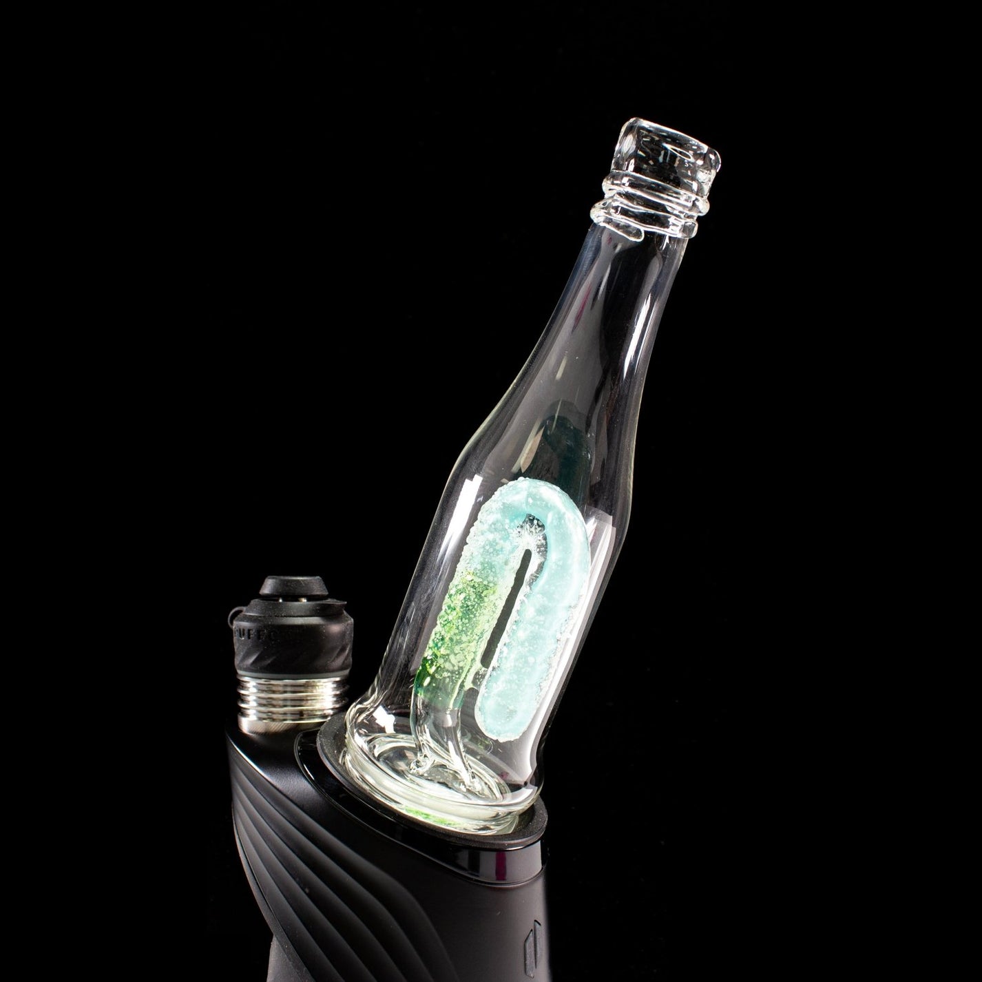 Emperial 1 Glass Emperial 1 Glass - Green & Aqua Candy Bottle Peak Top EMP459 Vaporizer Attachments | Planet Caravan