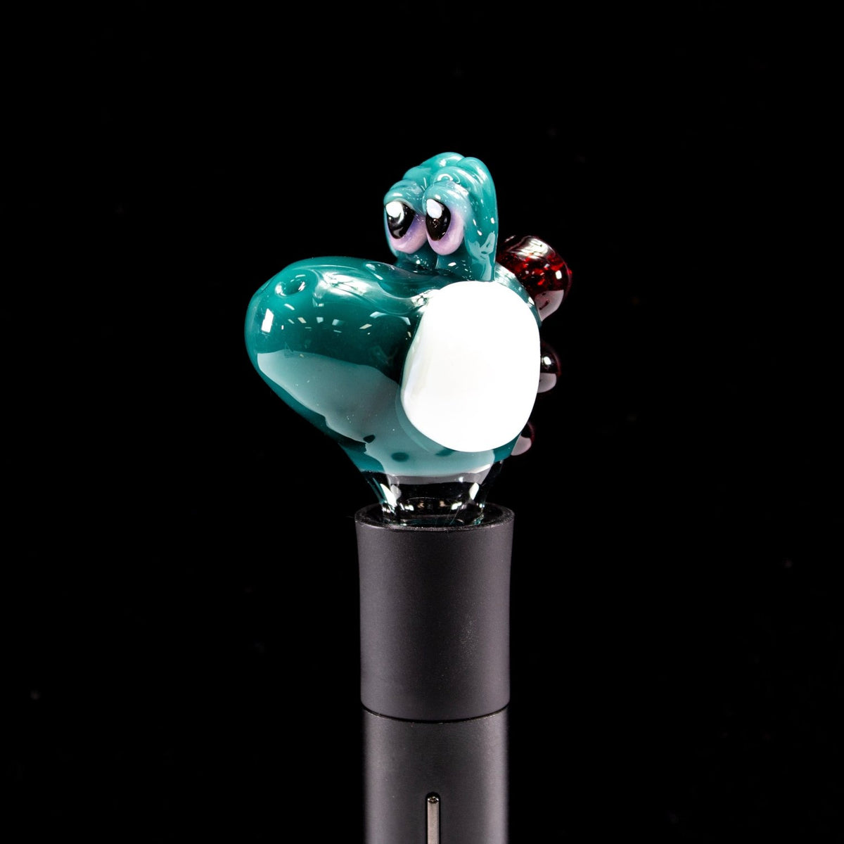 Willy Glass Guy Turquoise Yoshi Pivot Tip WGG13 Heady Pivot Accessories | Planet Caravan
