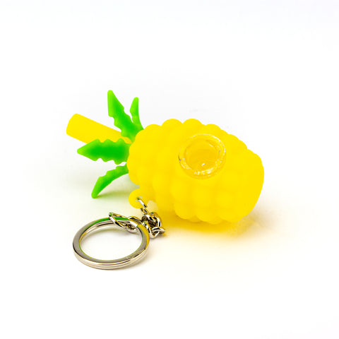 PX Pineapple Keychain Silicone Handpipe #H65 - Planet Caravan