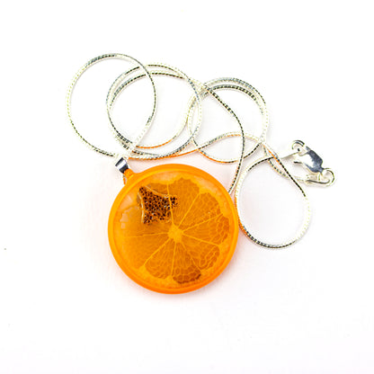 Steve Hagan Glass Orange Slice Citrus Pendy #HGN73 - Planet Caravan