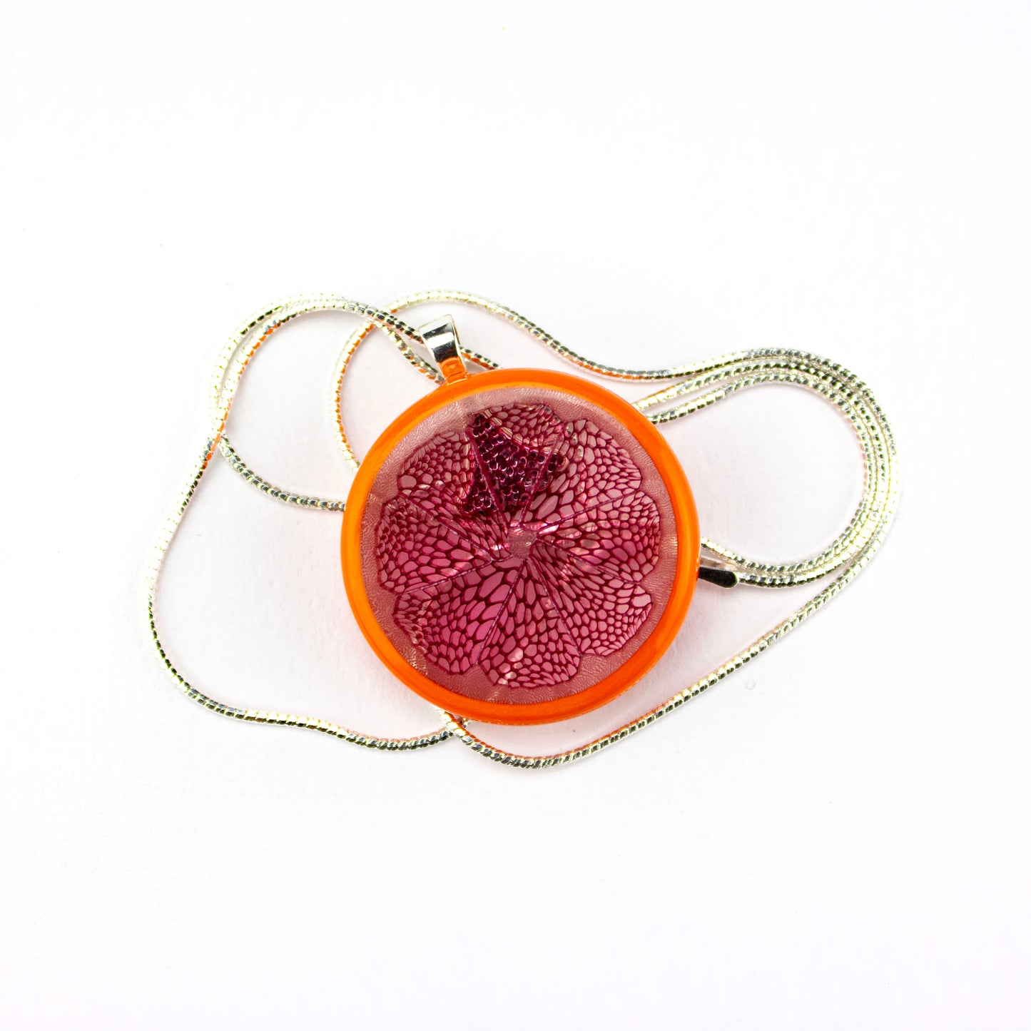 Steve Hagan Glass Blood Orange Slice Citrus Pendy #HGN74 - Planet Caravan