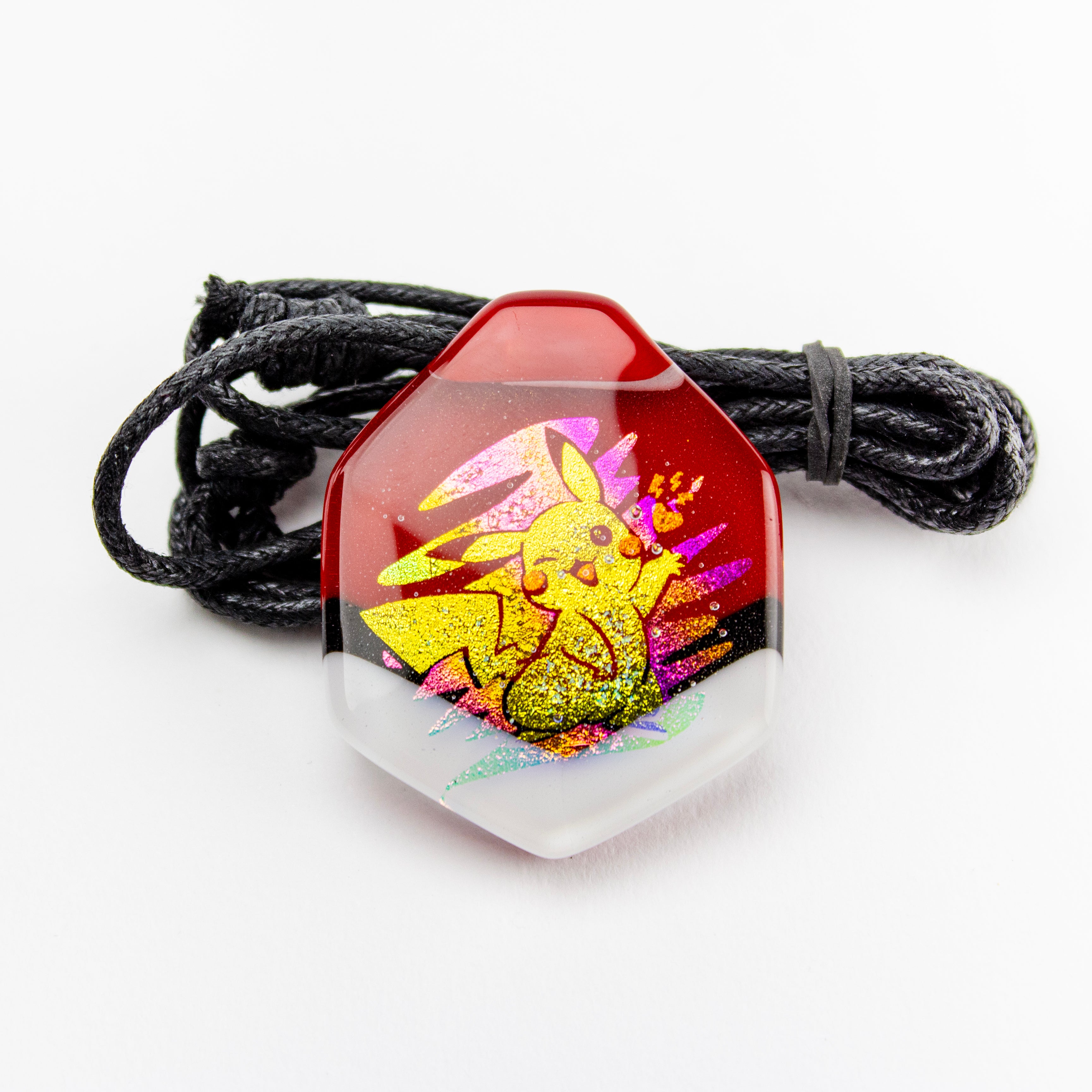 Darkevitrum Glass Dichro Pikachu Pendant #DRK24 - Planet Caravan