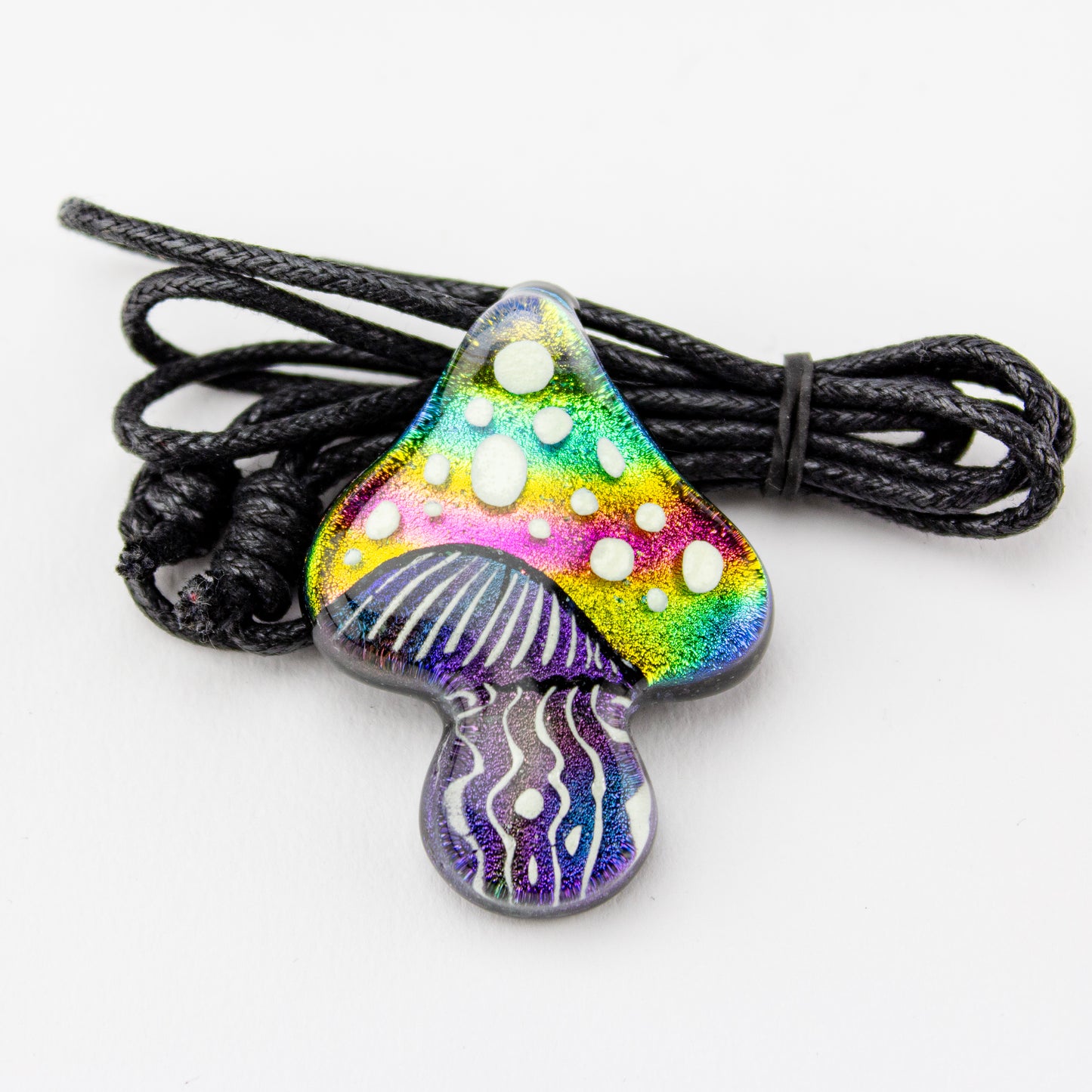 Darkevitrum Glass Dichro Mushroom Pendant #DRK035 - Planet Caravan
