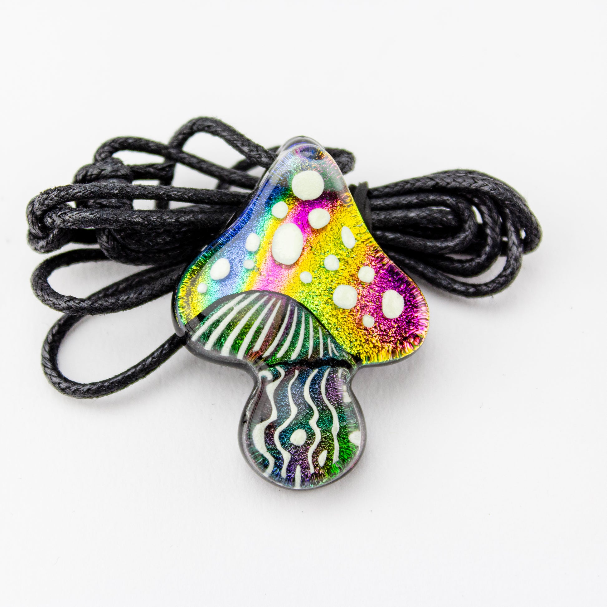Darkevitrum Glass Dichro Mushroom Pendant #DRK036 - Planet Caravan