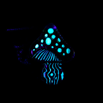 Darkevitrum Glass Dichro Mushroom Pendant #DRK035 - Planet Caravan