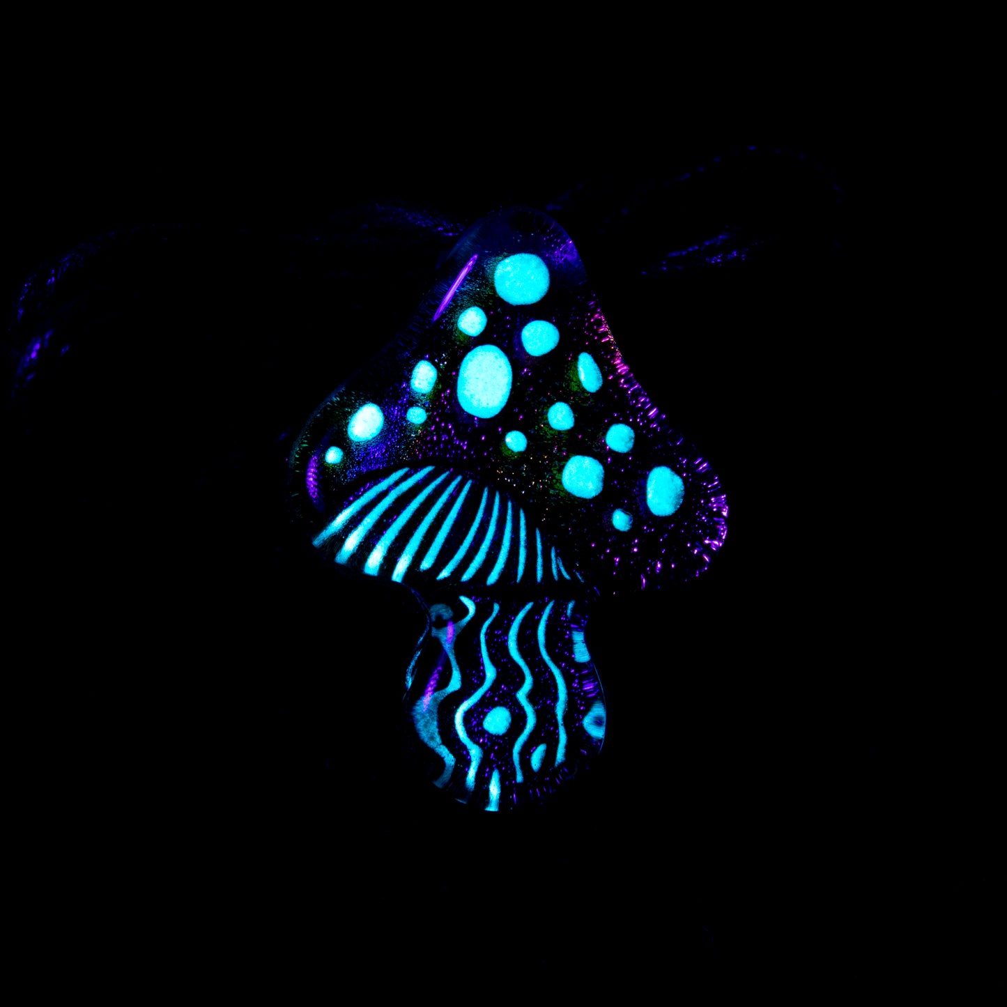 Darkevitrum Glass Dichro Mushroom Pendant #DRK036 - Planet Caravan