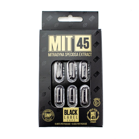 MIT 45 MIT 45 Black Kratom Extract Caps 6pk 900mg - Planet Caravan