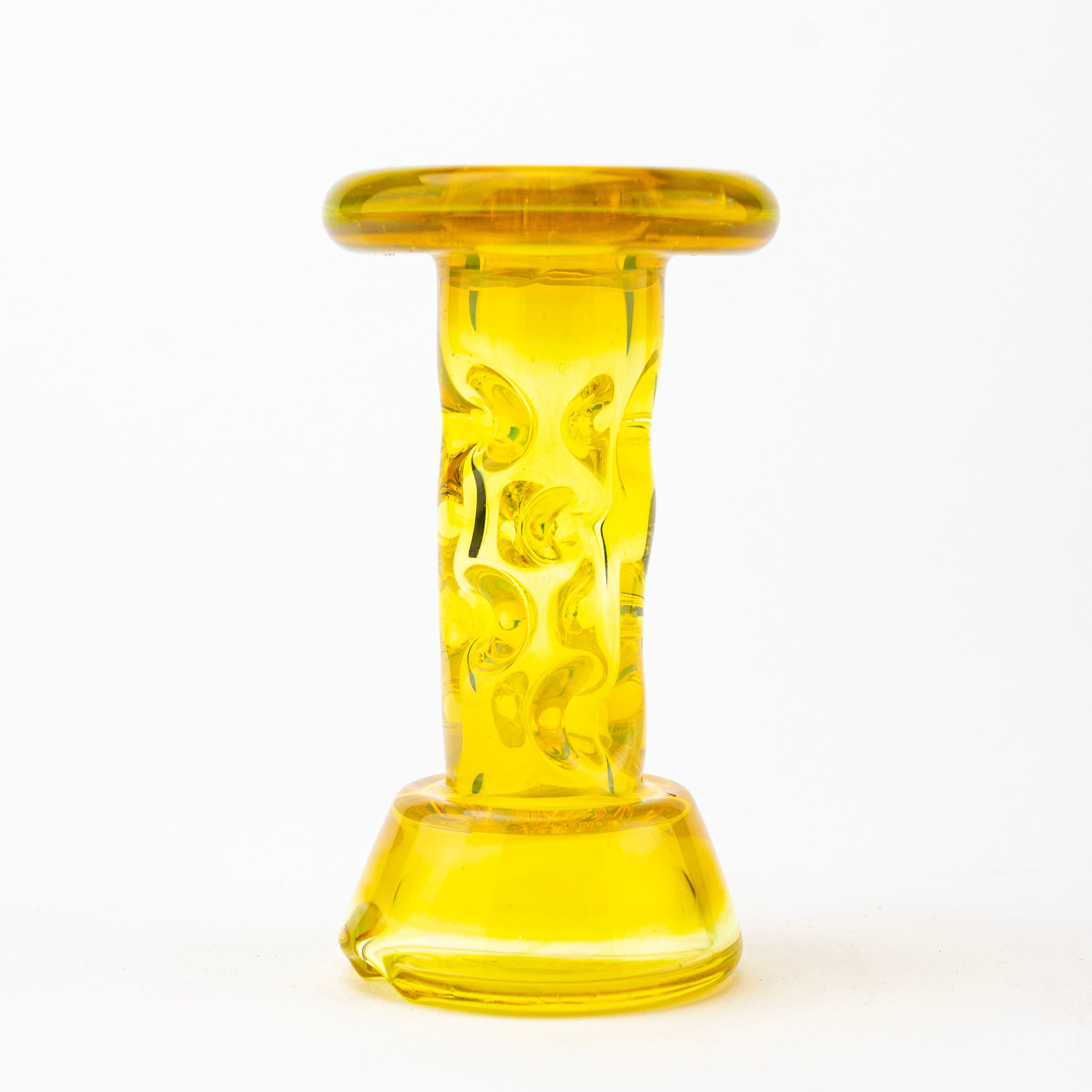 Durin Glass NS Yellow Cooling Tower Peak Attachment #DUR06 - Planet Caravan