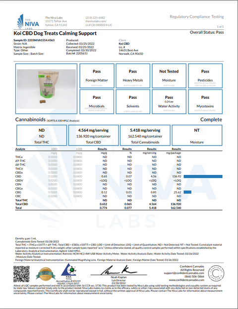 KOI CBD Pet Treat 150mg - Planet Caravan