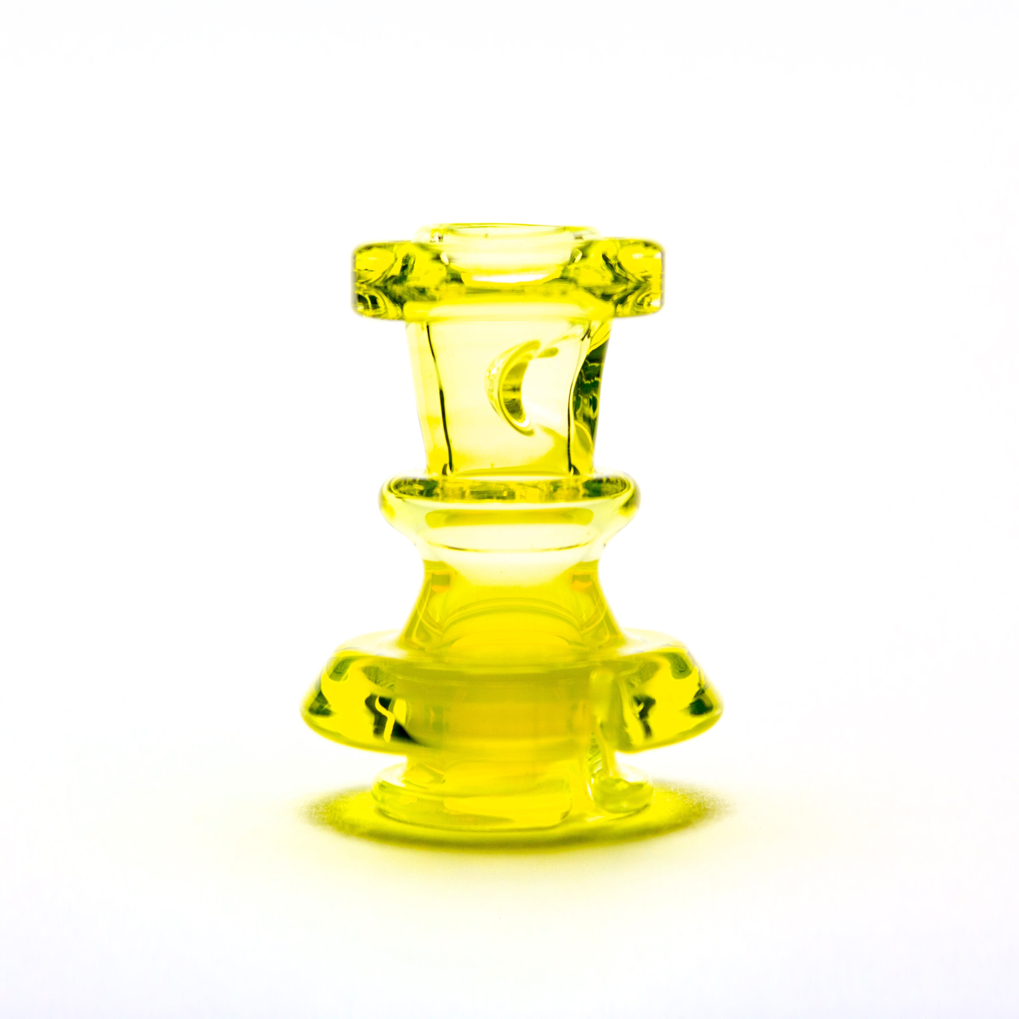 Twisted Boro Glass Dense Opal Yellow Pivot Tip #TWB09 - Planet Caravan