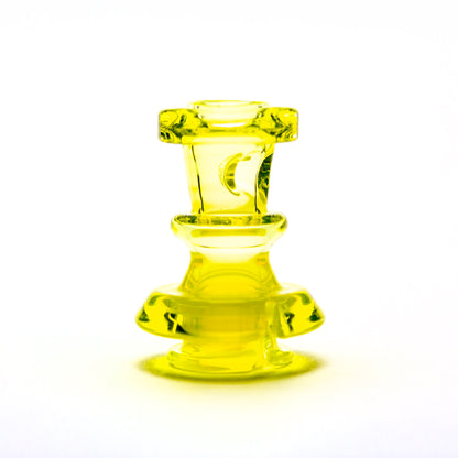 Twisted Boro Glass Dense Opal Yellow Pivot Tip #TWB09 - Planet Caravan