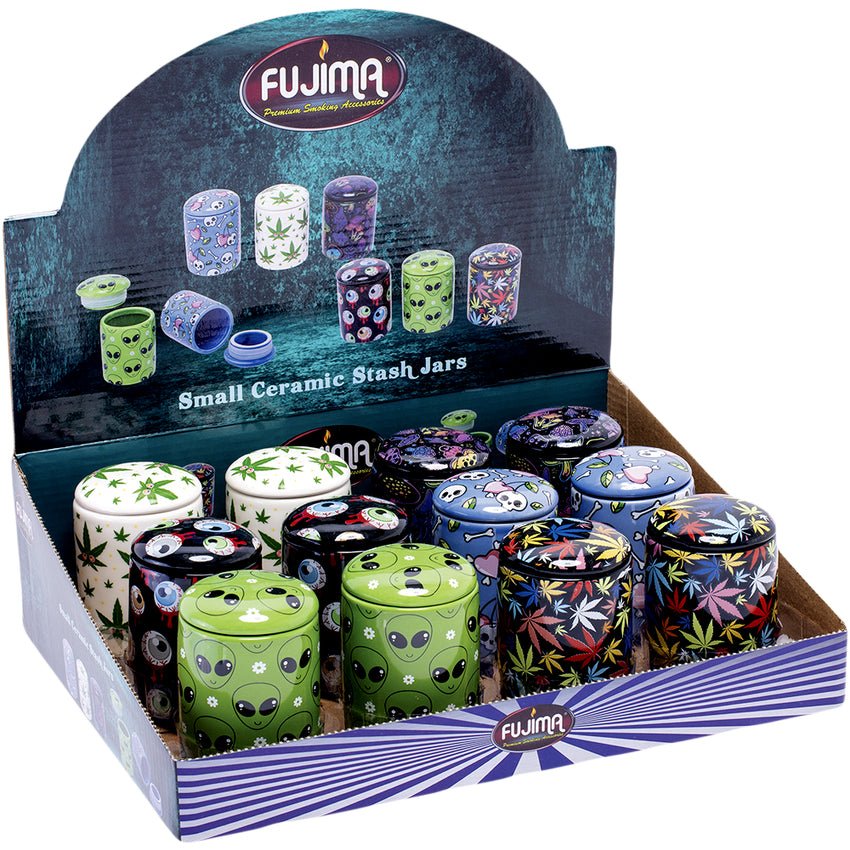 Fujima Fujima Ceramic Stash Jar 2.75" Storage | Planet Caravan