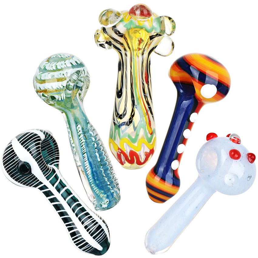 Pulsar Future Shock Glass Spoon Pipe 4.5-5.25" PP5128 Hand Pipes | Planet Caravan