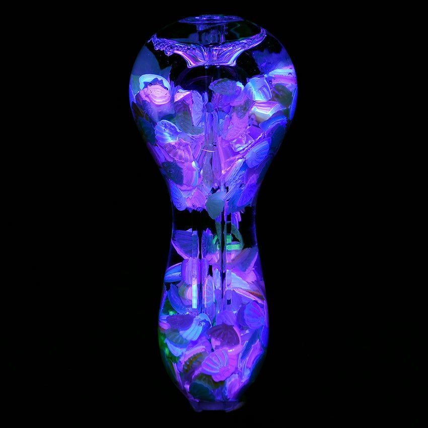 Pulsar Pastel Paradise Glow Beads Glycerin Glass Spoon Pipe 3.75" PP5010 Hand Pipes | Planet Caravan