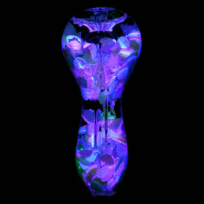 Pastel Paradise Glow Beads Glycerin Glass Spoon Pipe 3.75" #PP5010