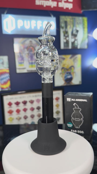 MJ Arsenal Clear Fab Egg Pivot Bubbler