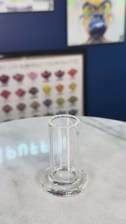 Clear Glass Pivot Stand