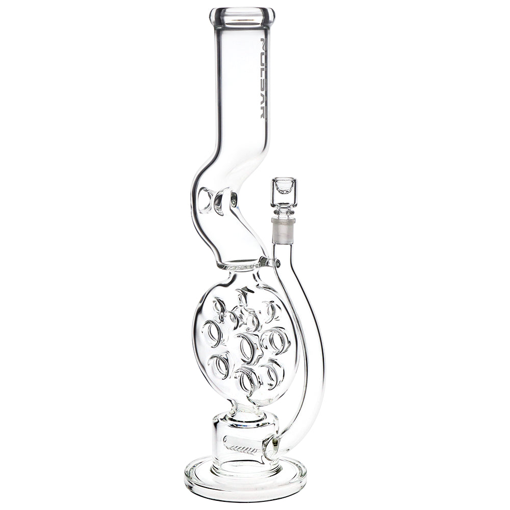 Pulsar Glass - 18" Swiss Perc Kink Neck Bong 14mm #WP1000