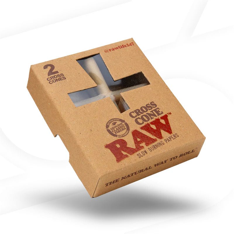 RAW RAW Classic Cones - Cross 2pk Papers & Blunt Wraps | Planet Caravan