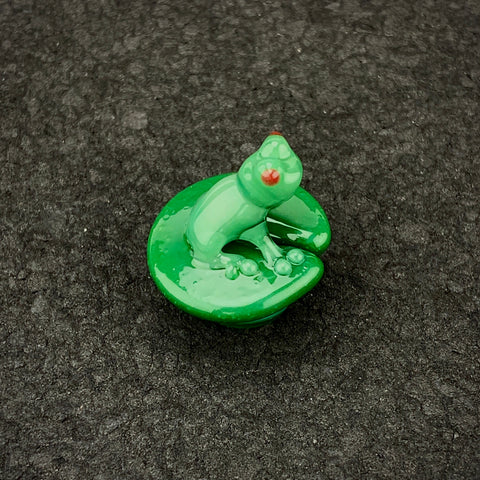 Lily Pad Frog Croc Charm #7TN04 - Planet Caravan Smoke Shop