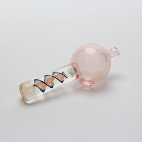Yarbi Glass Pink Satin Bubble Cap #YAR02 - Planet Caravan