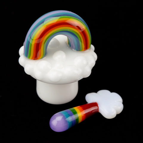 RJ Glass Rainbow Clouds Slurper Set #RJG01 - Planet Caravan