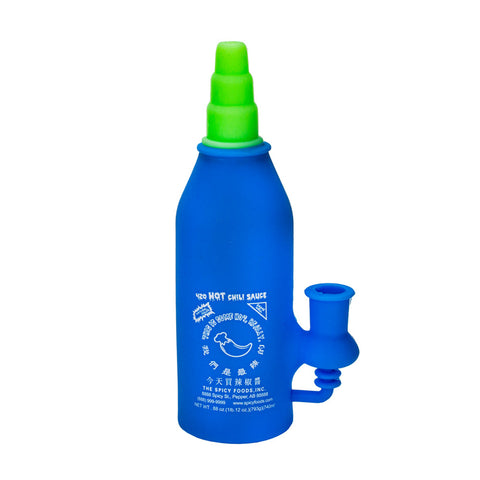 Sriracha Bottle Bong - Planet Caravan Smoke Shop