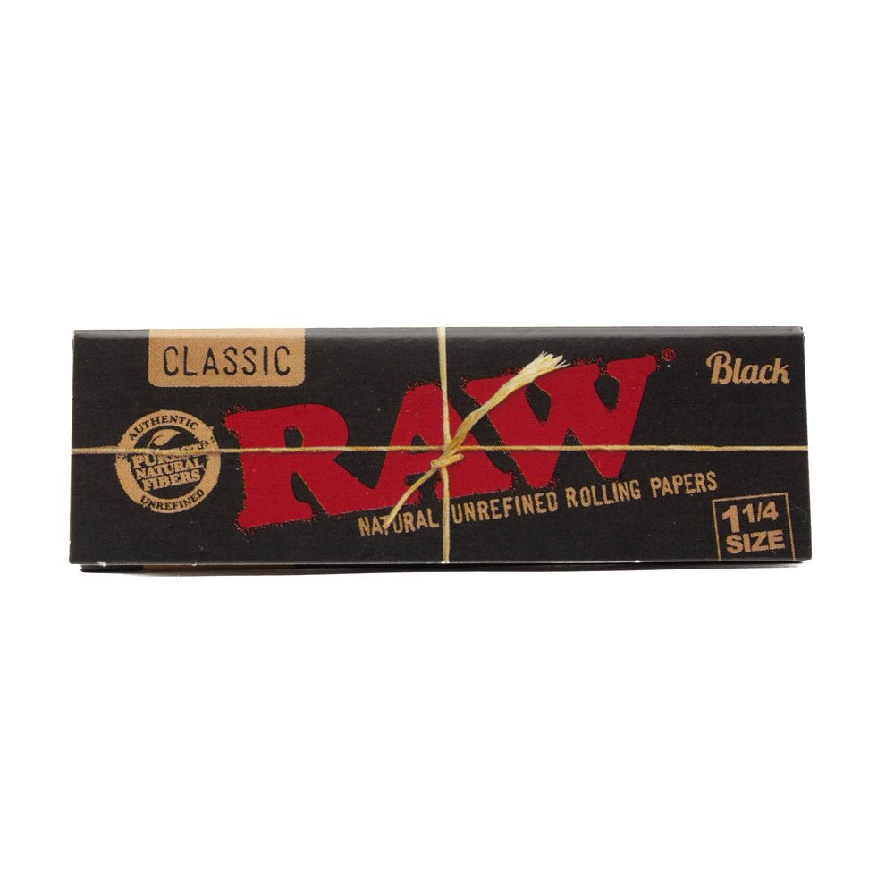 RAW RAW Classic Black Rolling Papers - 1.25 Papers & Blunt Wraps | Planet Caravan