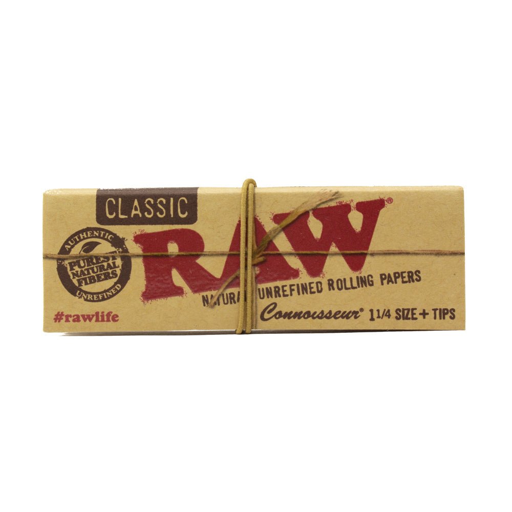 RAW RAW Classic Rolling Papers - 1.25 Connoisseur Papers & Blunt Wraps | Planet Caravan