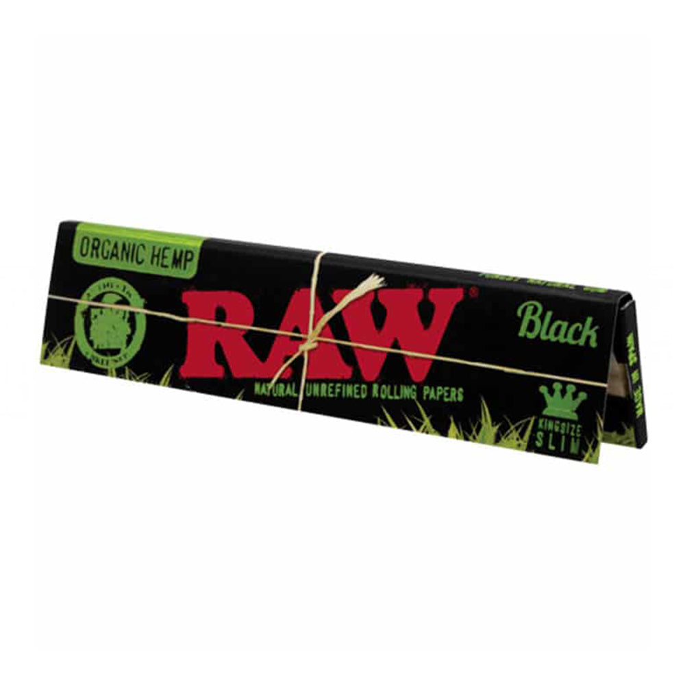 Kingsize Slim Unbleached Hemp Black Papers - Planet Caravan Smoke Shop