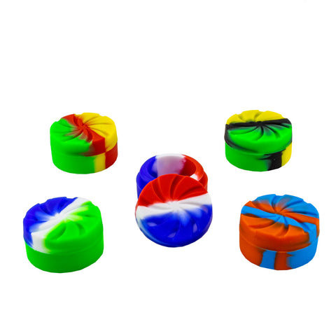 Assorted Silicone Containers & Spinner Caps #GHS-1 - Planet Caravan Smoke Shop