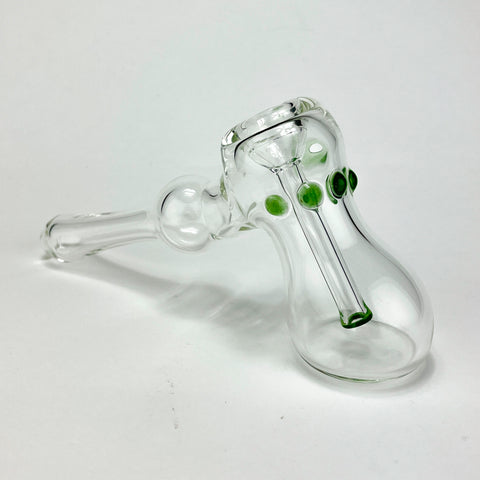 Clear & Color Accented Bubblers #TD3 - Planet Caravan Smoke Shop