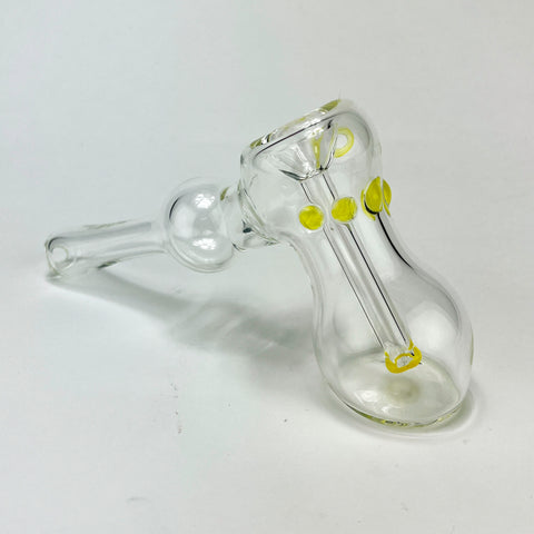 Clear & Color Accented Bubblers #TD3 - Planet Caravan Smoke Shop